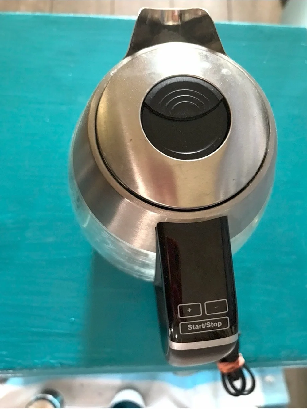 Sur La Table Glass Electric Kettle with Stainless and Black Handle